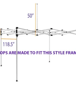Impact Canopy USA 10x10 Pop Up Canopy Tent Replacement Top