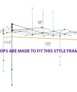 Impact Canopy USA 10x15 Pop Up Canopy Tent Replacement Top Canopy Accessories