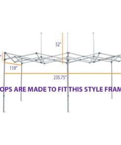 Impact Canopy USA 10x20 Pop Up Canopy Tent Replacement Top Canopy Accessories