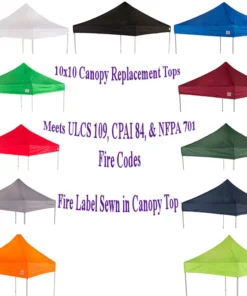 Impact Canopy USA 10x10 Pop Up Canopy Tent Replacement Top