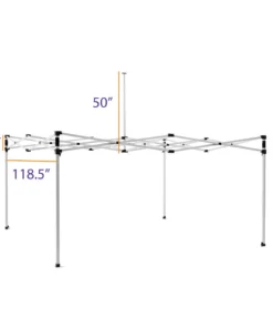 Impact Canopy USA 10X10 Super Duty Aluminum Pop Up Canopy Tent Replacement Frame - M 8 Impact Canopy USA 10X10 Super Duty Aluminum Pop Up Canopy Tent Replacement Frame - M