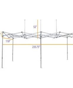 Impact Canopy USA Canopy Accessories 10X20 Heavy Duty Steel Pop Up Canopy Tent Replacement Frame - CL