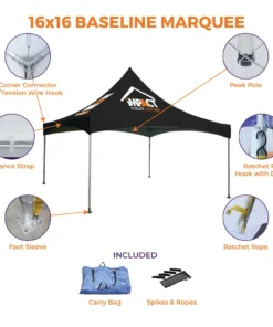 Impact Canopy USA Baseline Marquee Canopy Tent Custom Canopies