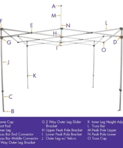 Impact Canopy USA DS Frame Part G. 2-Way Outer Leg Slider Bracket, Replacement Part 11 Impact Canopy USA DS Frame Part G. 2-Way Outer Leg Slider Bracket, Replacement Part