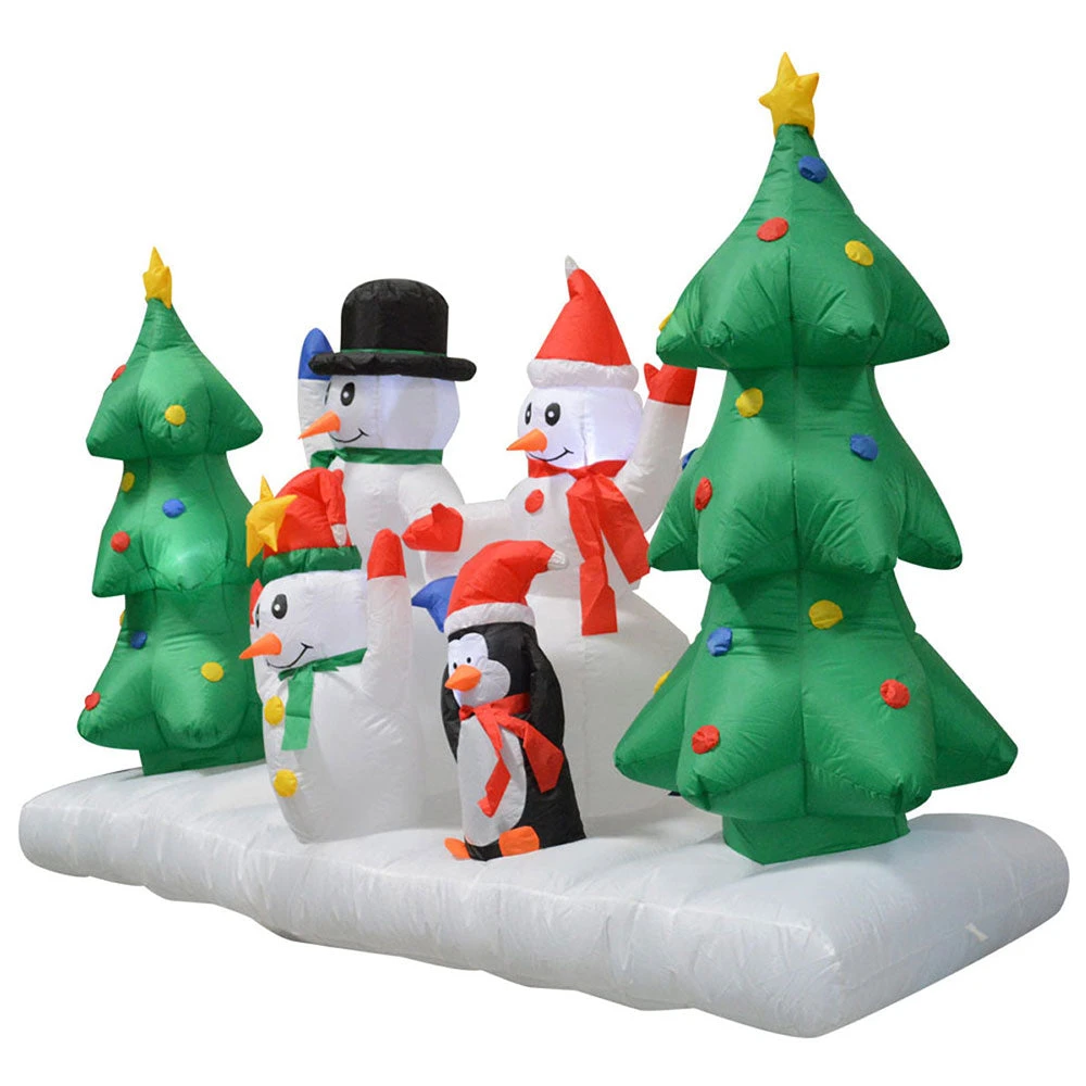 Impact Canopy USA Inflatable Yard Christmas Decoration, Lighted Snowman Family, 8' Wide - 5' Tall 4 Impact Canopy USA Inflatable Yard Christmas Decoration, Lighted Snowman Family, 8' Wide - 5' Tall
