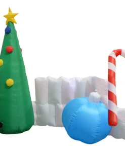 Impact Canopy USA Inflatable Yard Christmas Decoration, Lighted Merry Christmas Sign 6' Long - 5' Tall