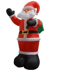 Impact Canopy USA Inflatable Yard Christmas Decoration, Santa With Gift Bag - 8' Tall - 4' Base Seasonal Inflatables