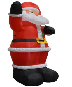 Impact Canopy USA Inflatable Yard Christmas Decoration, Santa With Gift Bag - 8' Tall - 4' Base Seasonal Inflatables