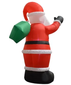 Impact Canopy USA Inflatable Yard Christmas Decoration, Santa With Gift Bag - 8' Tall - 4' Base Seasonal Inflatables