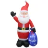 Impact Canopy USA Seasonal Inflatables Inflatable Yard Christmas Decoration, Santa With Merry Christmas Gift Bag - 7' Tall - 4' Wide