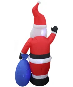 Impact Canopy USA Seasonal Inflatables Inflatable Yard Christmas Decoration, Santa With Merry Christmas Gift Bag - 7' Tall - 4' Wide