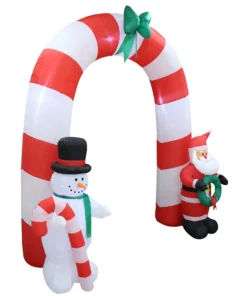 Impact Canopy USA Seasonal Inflatables Inflatable Yard Christmas Decoration, Candy Cane Arch - 8' Tall - 7' Wide