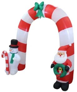 Impact Canopy USA Seasonal Inflatables Inflatable Yard Christmas Decoration, Candy Cane Arch - 8' Tall - 7' Wide