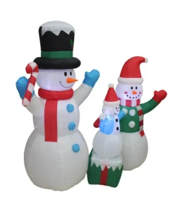 Impact Canopy USA Seasonal Inflatables Inflatable Yard Christmas Decoration, Snowman Family - 5' Tall - 5' Wide