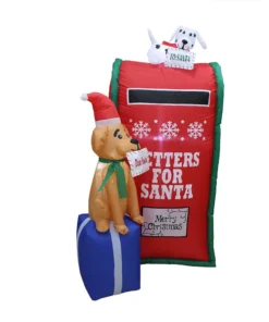 Impact Canopy USA Inflatable Yard Christmas Decoration, Letters For Santa Mailbox - 6' Tall - 3' Wide