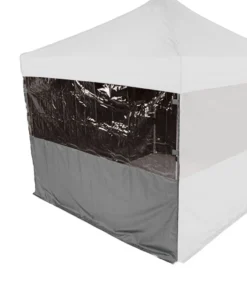 Impact Canopy USA 10' Sidewall Half Polyester / Half Clear Protection Shield Canopy Accessories
