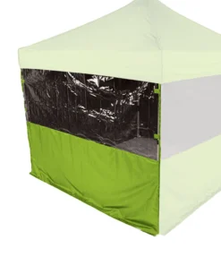 Impact Canopy USA 10' Sidewall Half Polyester / Half Clear Protection Shield Canopy Accessories