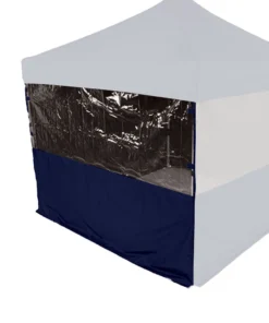 Impact Canopy USA 10' Sidewall Half Polyester / Half Clear Protection Shield Canopy Accessories