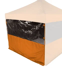 Impact Canopy USA 10' Sidewall Half Polyester / Half Clear Protection Shield Canopy Accessories