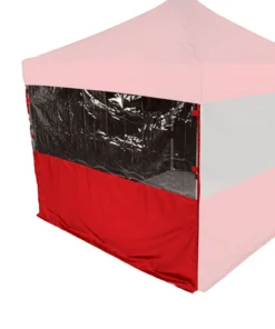 Impact Canopy USA 10' Sidewall Half Polyester / Half Clear Protection Shield Canopy Accessories