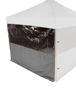 Impact Canopy USA Canopy Accessories 15' Sidewall Half Polyester / Half Clear Protection Shield