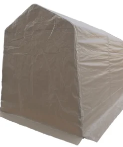 Impact Canopy USA Canopies 6x8 Portable Storage Shed - Motorcycle Cover - Lawnmower Shed - Tan