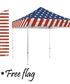 Impact Canopy USA Stars & Stripes 10x10 Canopy Kit (with FREE Flag $76 Value)