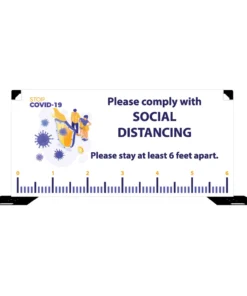 Impact Canopy USA Custom Fencing Custom Printed Freestanding Barrier Sign