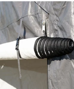 Impact Canopy USA 7x12 Portable Storage Shed - Motorcycle Cover - Lawnmower Shed - Gray