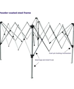 Impact Canopy USA 10x10 Slant Leg Pop Up Canopy Tent With One Sun Wall Canopies