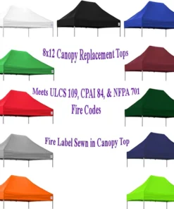 Impact Canopy USA 8x12 Pop Up Canopy Tent Replacement Top