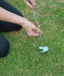 Impact Canopy USA Canopy Accessories 8-Piece 15" Auger Anchor Kit With Rope For Carport Canopy Portable Garage Tents