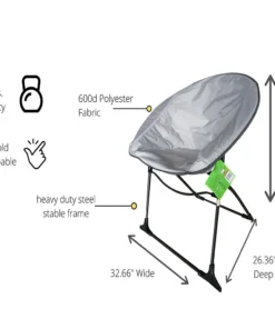 Impact Canopy USA Folding Luna Chair Tables, Chairs, And Umbrellas