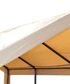 Impact Canopy USA 10x20 Portable Carport Garage Storage Tent REPLACEMENT TOP ONLY - TAN Without Leg Skirts