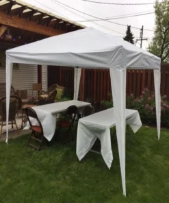 Impact Canopy USA Canopies 10'x10' EZ Pop Up Canopy Outdoor Dressed Leg Wedding Party Tent Folding Gazebo