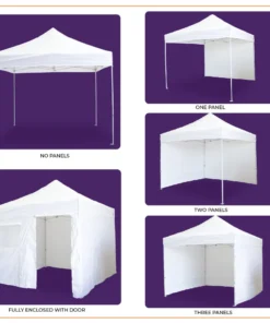 Impact Canopy USA Canopies 10x10 Pop Up Canopy Tent Outdoor Market Canopy With Sidewalls / Weight Bags