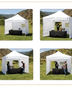 Impact Canopy USA Canopies 10x10 Pop Up Canopy Tent Outdoor Market Canopy With Sidewalls / Weight Bags