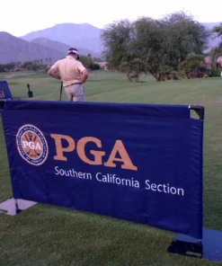 Impact Canopy USA Custom Fencing Custom Printed Freestanding Barrier Sign