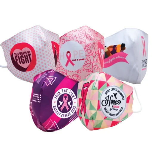 Impact Canopy USA Masks & Face Coverings 10 Pack Assortment - Breast Cancer Awareness Month Face Covers