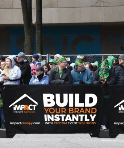 Impact Canopy USA Custom Fencing Custom Printed Freestanding Barrier Sign