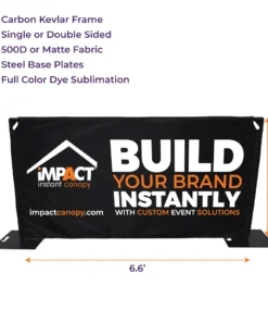 Impact Canopy USA Custom Fencing Custom Printed Freestanding Barrier Sign