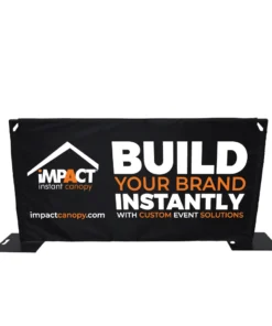 Impact Canopy USA Custom Fencing Custom Printed Freestanding Barrier Sign