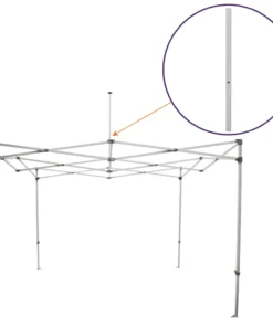 Impact Canopy USA Replacement Parts CL Frame Part N. Steel Peak Pole Lower, Replacement Part