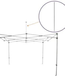 Impact Canopy USA CL Frame Part M. Steel Peak Pole Upper, Replacement Part Replacement Parts