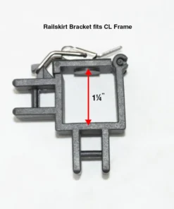 Impact Canopy USA 10' Rail Skirt Half Wall Bar Assembly - Fits Impact CL Frame Or Square Size - 1 1/4" Canopy Accessories