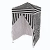Impact Canopy USA OPEN BOX: 4x4 Black And White Privacy Cabana Pop Up Canopy Tent Changing Room Canopies