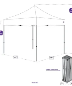 Impact Canopy USA 10x10 Recreational Grade Aluminum Pop Up Canopy Tent - ULA