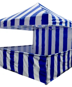 Impact Canopy USA 10x10 Pop Up Carnival Canopy Tent Vendor Booth With Sidewall And Half Walls