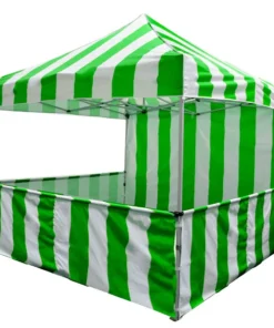 Impact Canopy USA 10x10 Pop Up Carnival Canopy Tent Vendor Booth With Sidewall And Half Walls