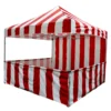 Impact Canopy USA 10x10 Pop Up Carnival Canopy Tent Vendor Booth With Sidewall And Half Walls